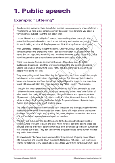 Persuasive essay rubric picture